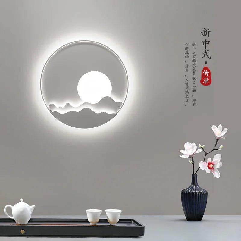 New Chinese Style Wall Lamp Classical Loft Study Corridor Creative Staircase Bedside Light Nordic Simple Bedroom Decor Luminária