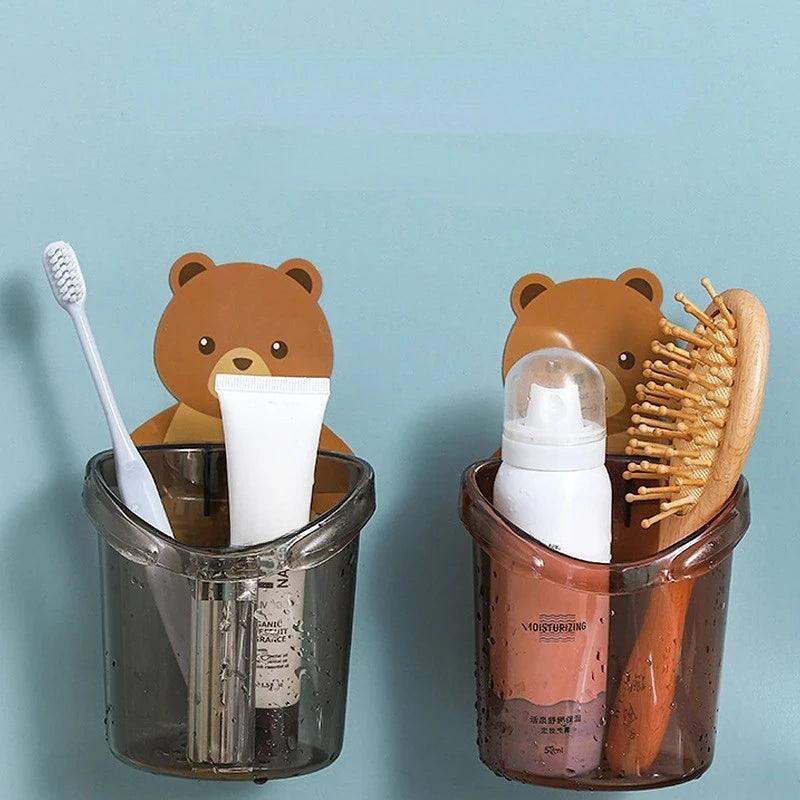 Wall-mounted Toothbrush Holder Toothpaste Rack De Armazenamento Toothbrush Stand Casa Banheiro Acessórios Set, Cup Rack, Criança