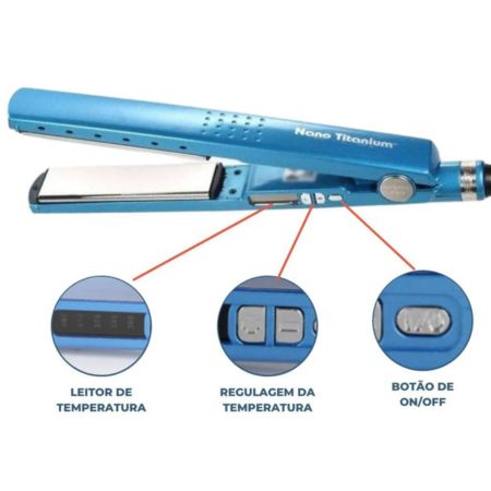 Prancha Chapinha de Cabelo Nano Titanium Bivolt 110V/220V