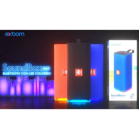 Caixa de Som Bluetooth CS-M33BTL LED RGB – Exbom