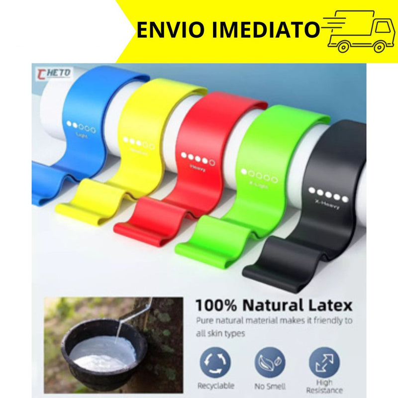 Kit com 5 Faixas Elásticas de Resistência